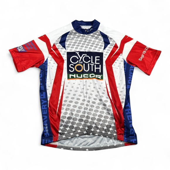 Primal Cycling Jersey Adult LARGE Red White Relay Life American Cancer Society - Picture 1 of 10